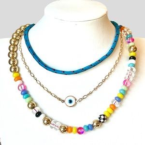 Wild Fable Evil Eye Trio of Necklaces